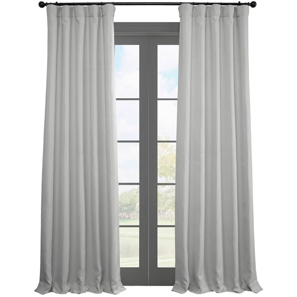 HPD Half Price Drapes Faux Linen Textured Room Darkening Curtains 96” 1 panel